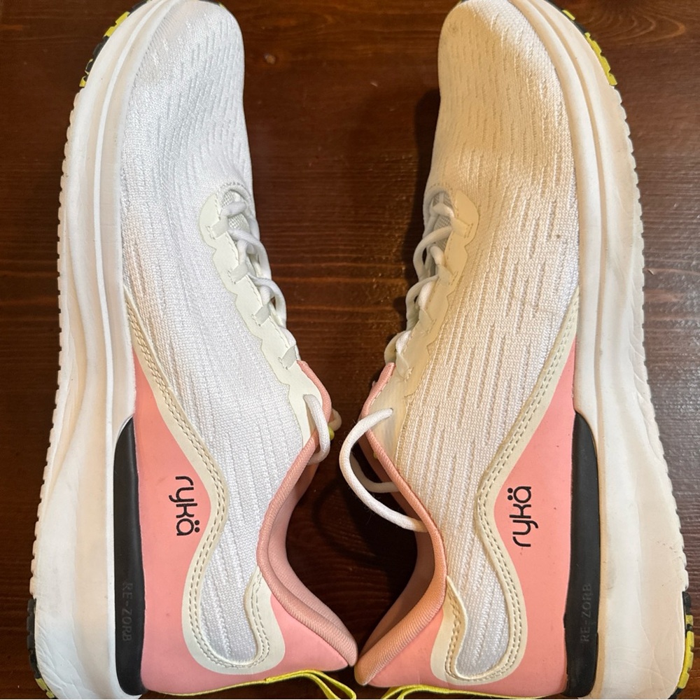 Ryka Myriad‎ Women 11 Pink White Shoes Sneakers Arch Support Orthopedic
